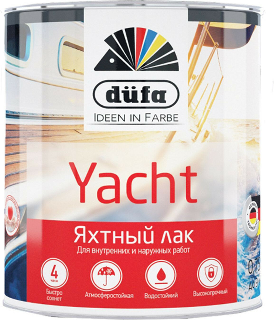 Лак Dufa YACHT алкидно-уретановый износостойкий бесцветный 075 л
