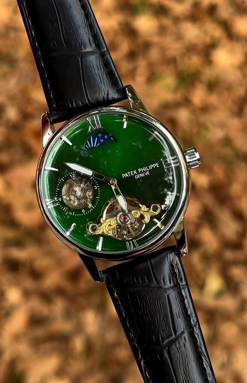 Наручные часы Patek Philippe Classic, зеленый/серебряный