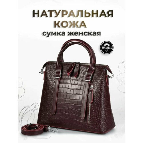 Сумка тоут , фактура под рептилию, белый