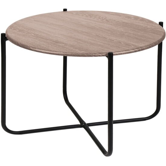 Стол журнальный Nika Haushalt HHST2 круглый 65 см ель умбра/черный (HHST2/3)