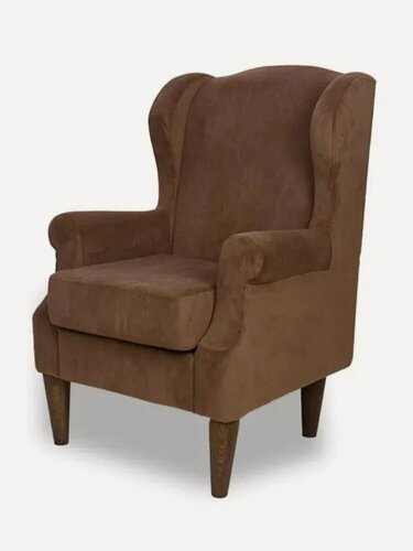 Изображение товара Кресло люкс 72х72х102 см, мягкое, нераскладное, коричневый велюр