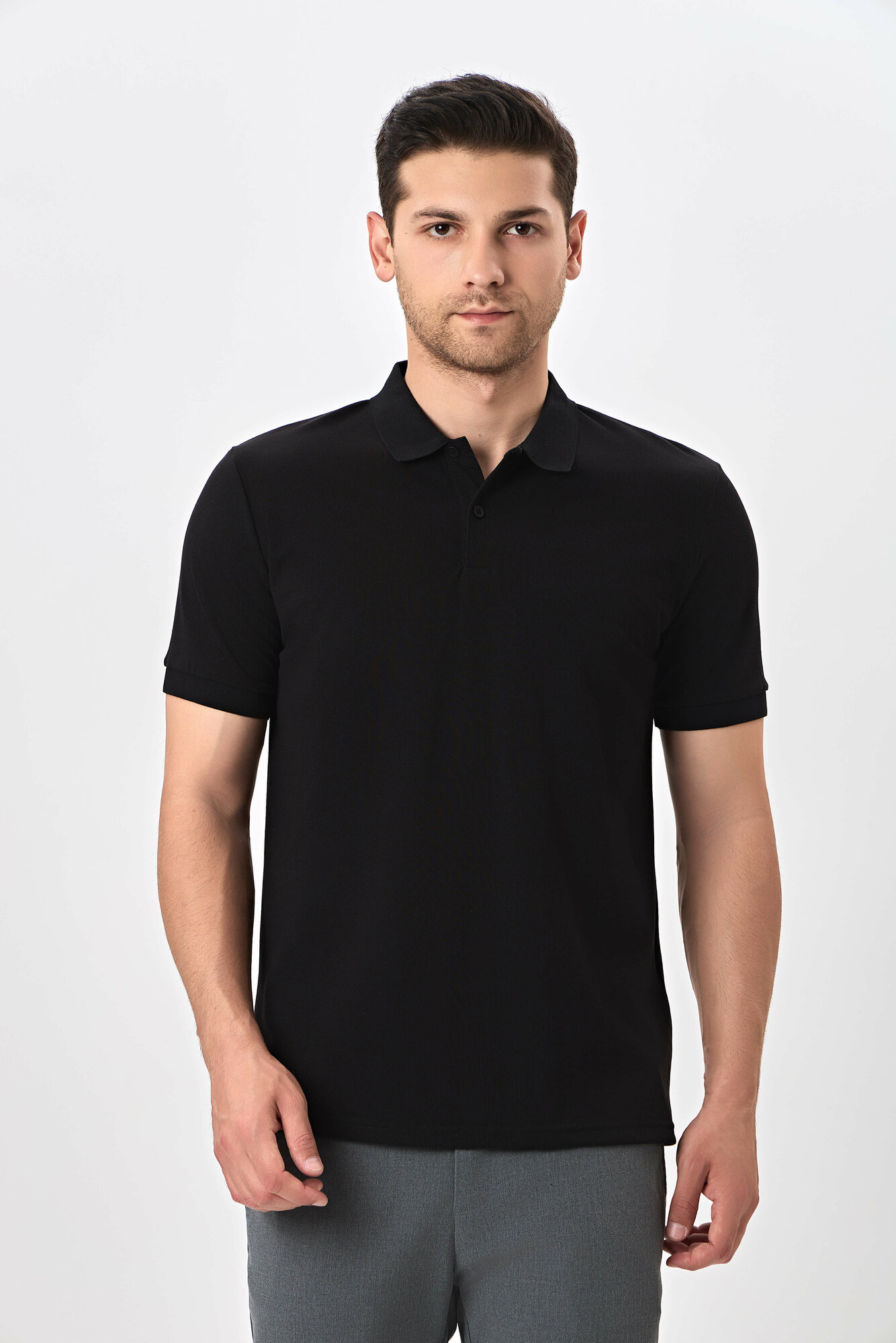 Поло спортивное TERRA PRO, размер L, black