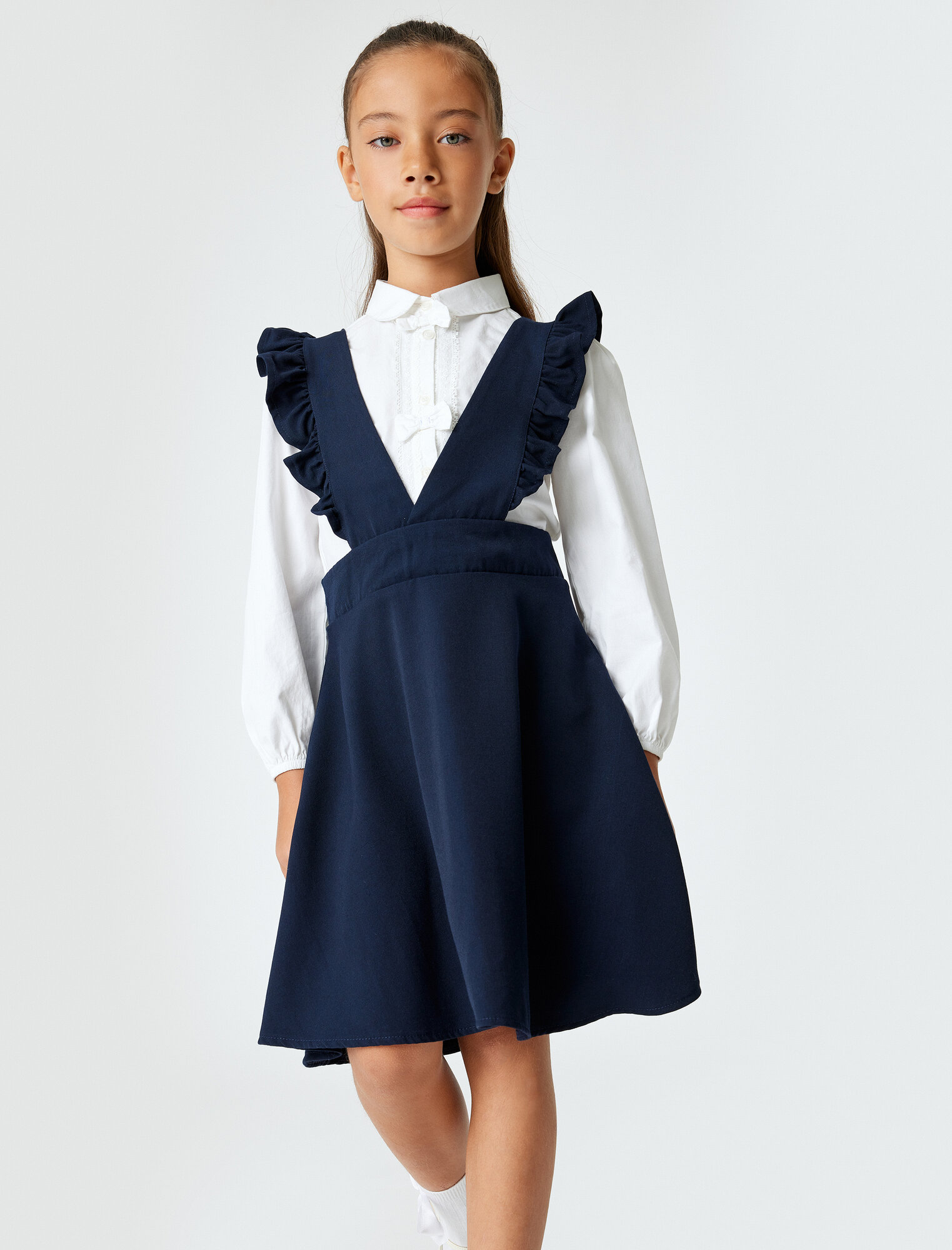 Школьное платье KOTON размер 5-6 лет темно-синий