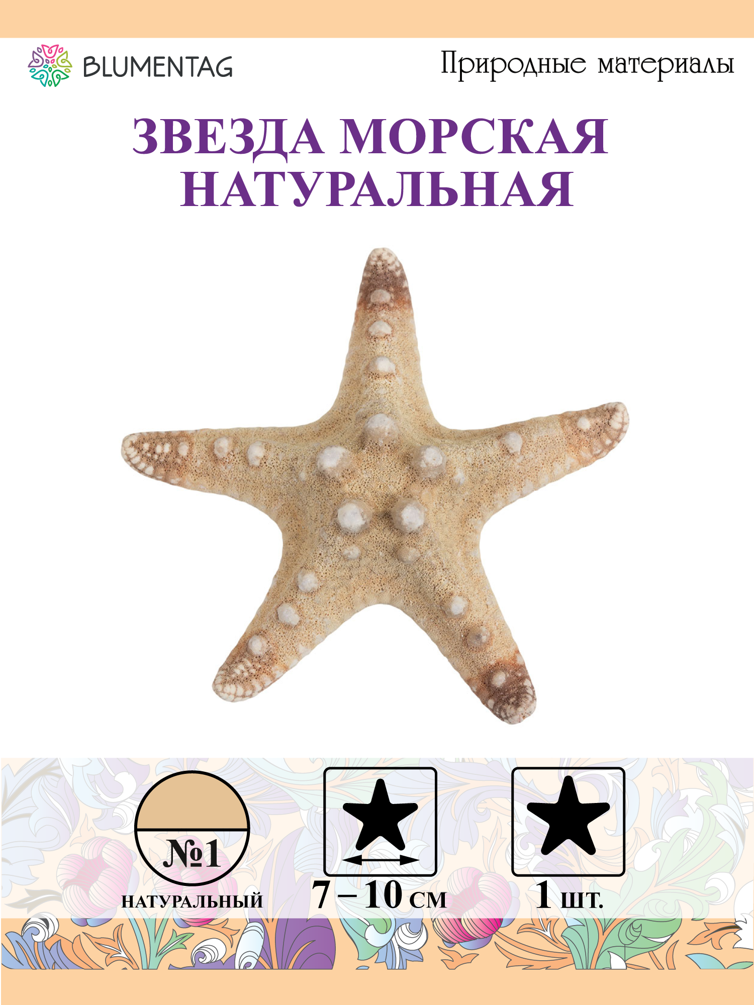Морская звезда 1 шт 