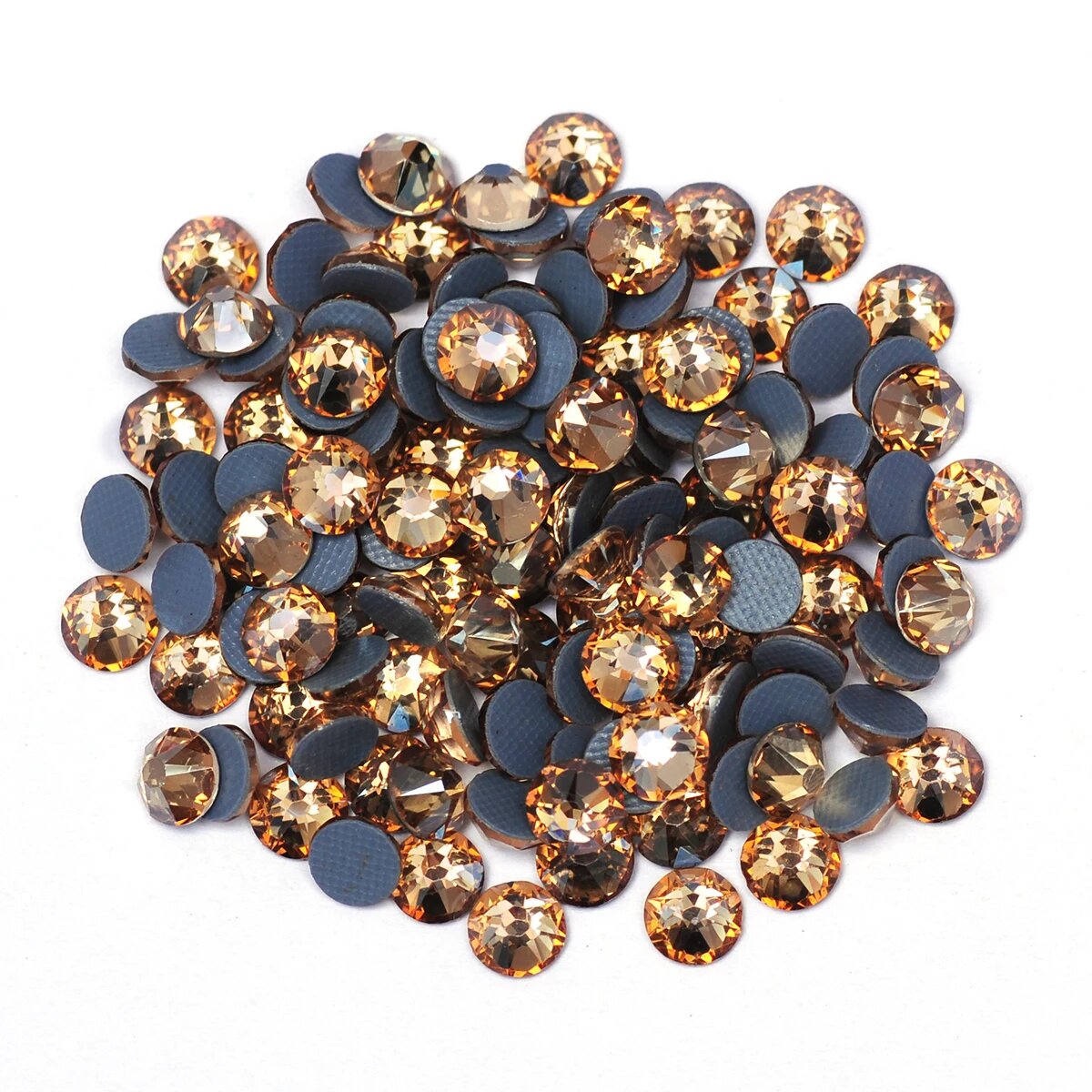 Стразы PUBRILEX 288 шт прозрачные круглые Golden shadow 4mm SS16 288pcs