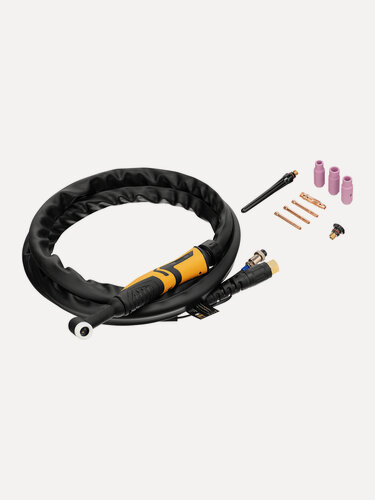 Изображение товара Горелка сварочная Denzel TIG WP26, разъем 2 пина, 3 метра 93644