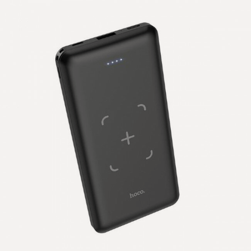 Изображение товара Универсальный Доп. Аккумулятор 10000mAh, J50, HOCO, c беспроводной зарядкой черный