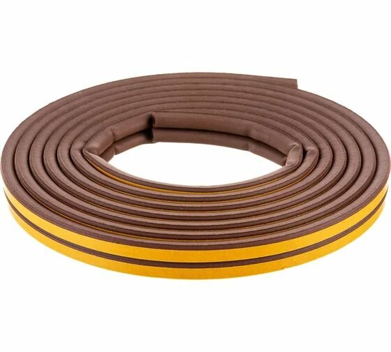 Самоклеящийся уплотнитель Sila D-профиль 6 м коричневый