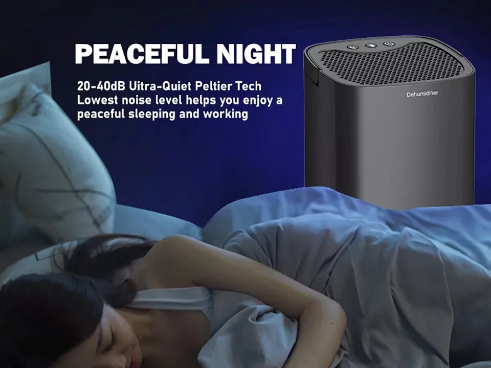 Картинки Новый портативный осушитель Xiaomi, 1000 мл, резервуар для воды, осушитель для дома, ванной комнаты, подвал, портативный осушитель, black, Европейская