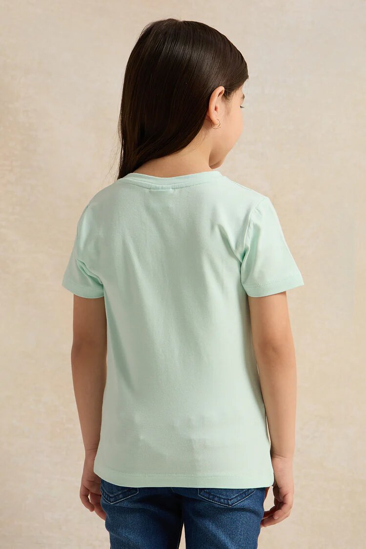Футболка REDTAG, размер 2-3 года, мятный — фото 1