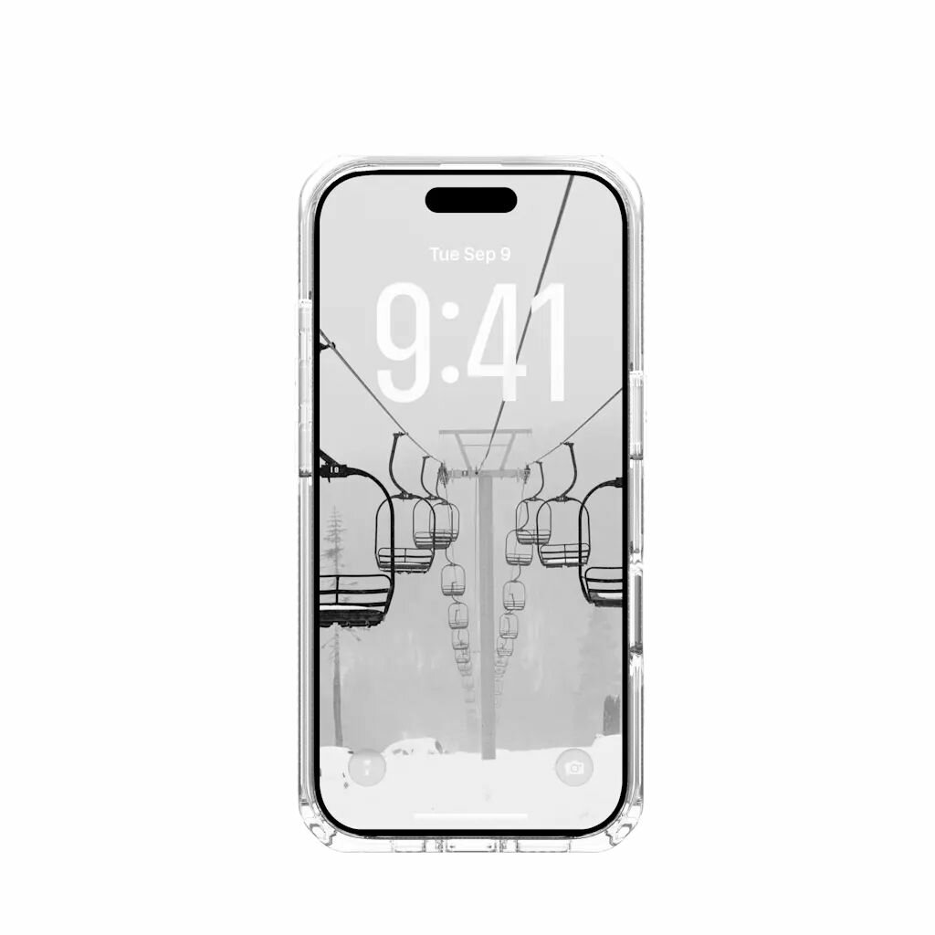 Чехол с поддержкой MAGSAFE Uag Plyo для iPhone 17 6.3", цвет прозрачный/белый (Ice/White) — фото 1