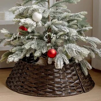 Декоративная корзина-подставка под ёлку TREE STYLE лоза диаметр 60 см (погрешность до 3 см)