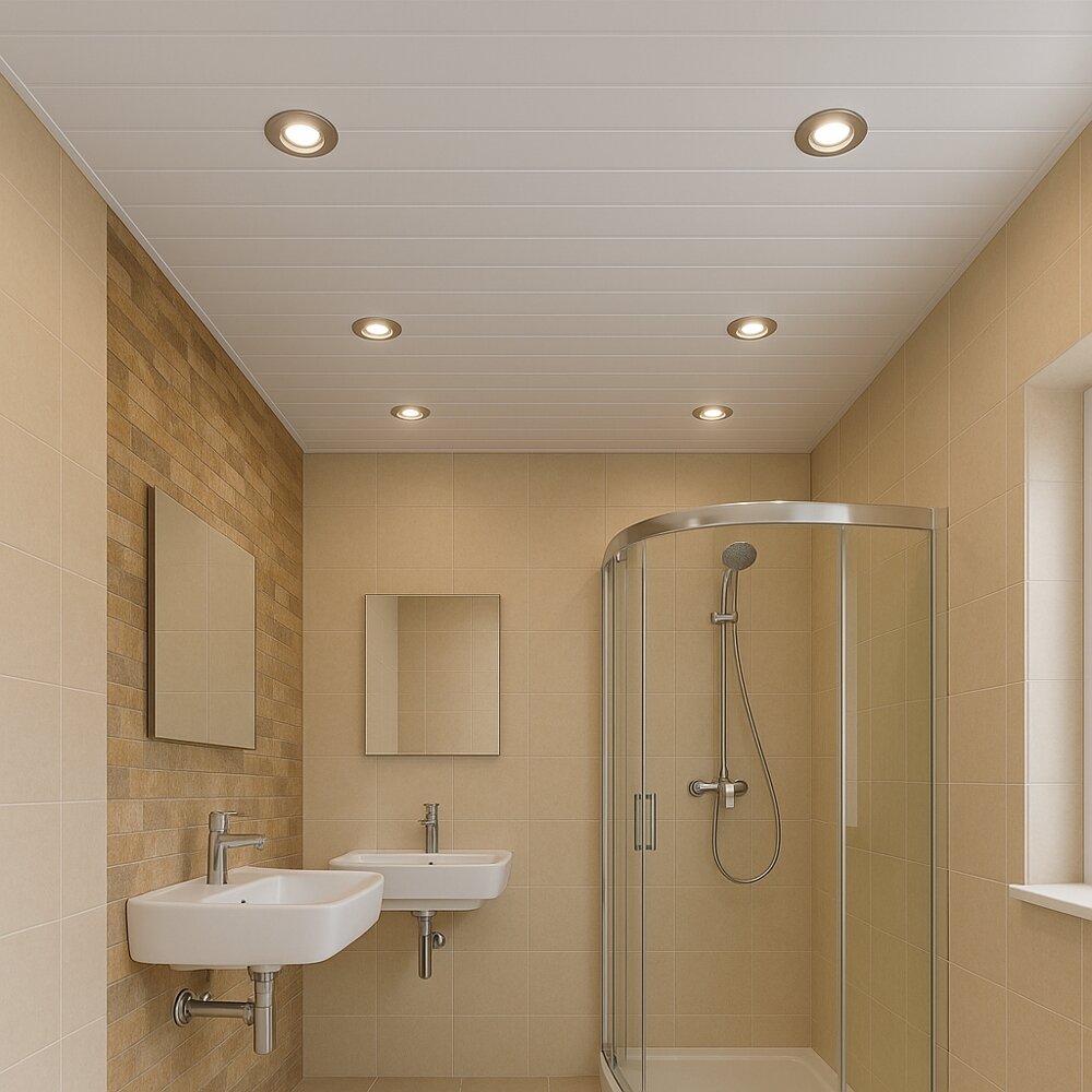 Реечный потолок  Албес  Белый Матовый 2х2 5 м   Готовый комплект  Влагостойкий для ванной  кухни  балкона