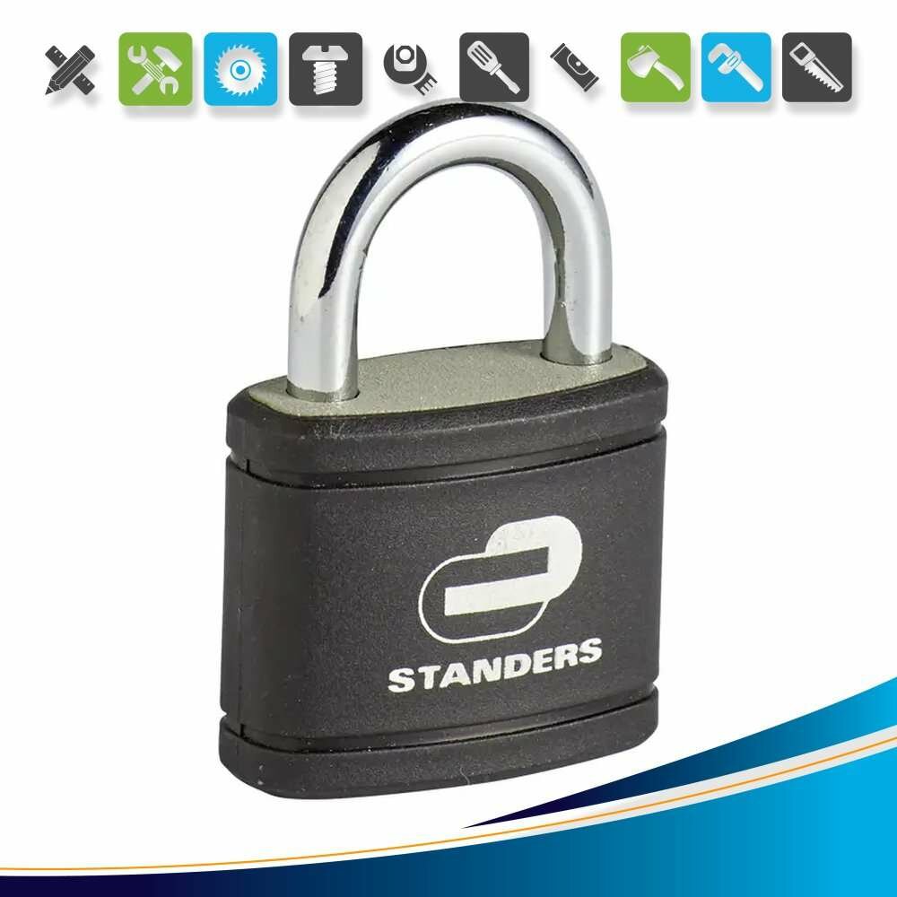 Замок навесной Standers 35x30 мм чугун 3 шт.