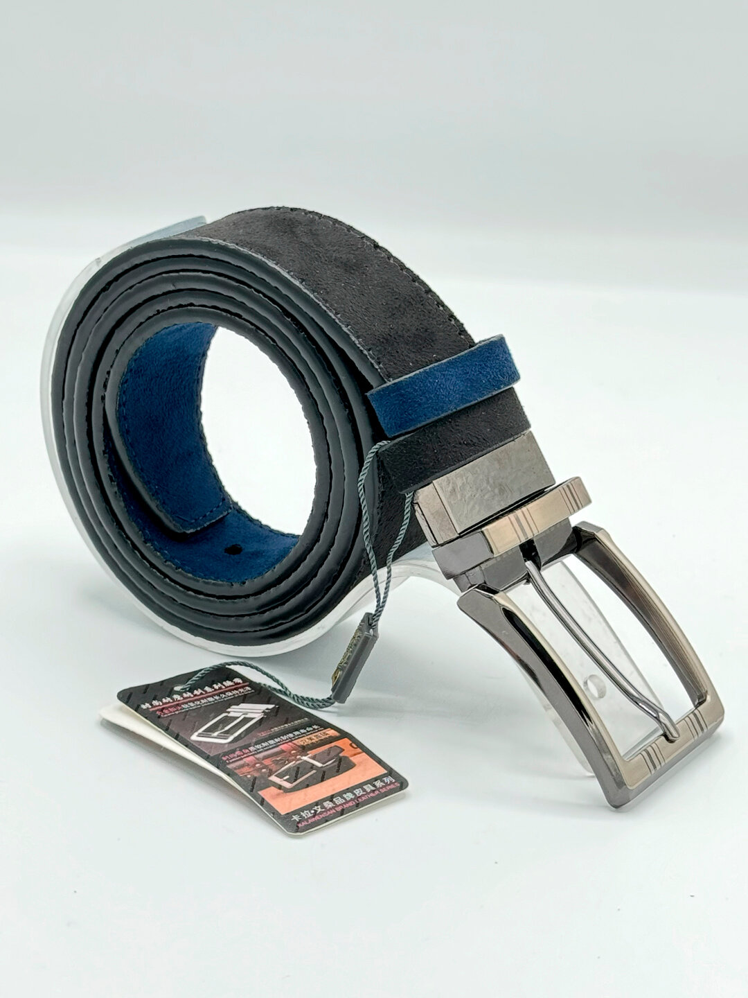 Ремень  для мужчин, размер 105-125, синий