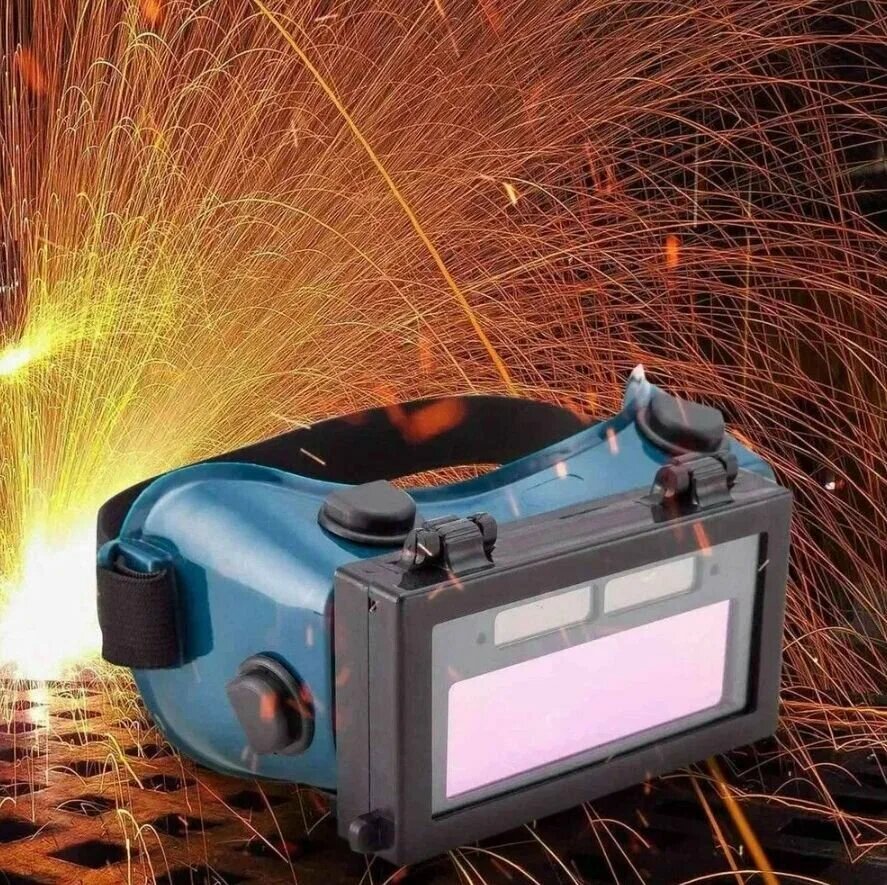 Сварочные очки X-PERT с автозатемнением с солнечной батареей 11DIN голубые