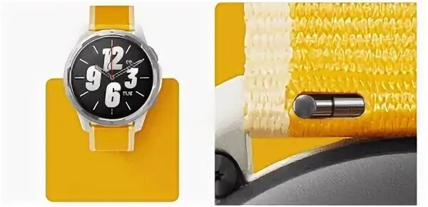 Ремешок для часов Xiaomi Watch S1 Active Maize, сталь, нейлон, желтый — фото 1