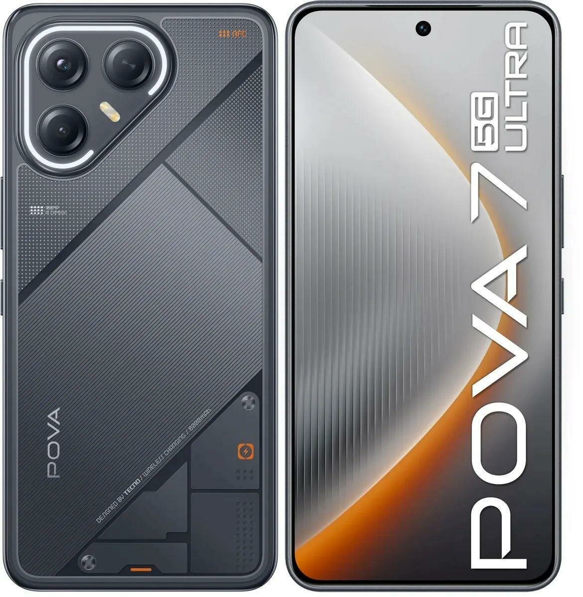Смартфон Tecno Pova 7 Ultra 5G 8/256 Гб Черный 2 sim 6.67″ AMOLED, 144Hz 2G, 3G, 4G(LTE), 5G 6000 mAh RU