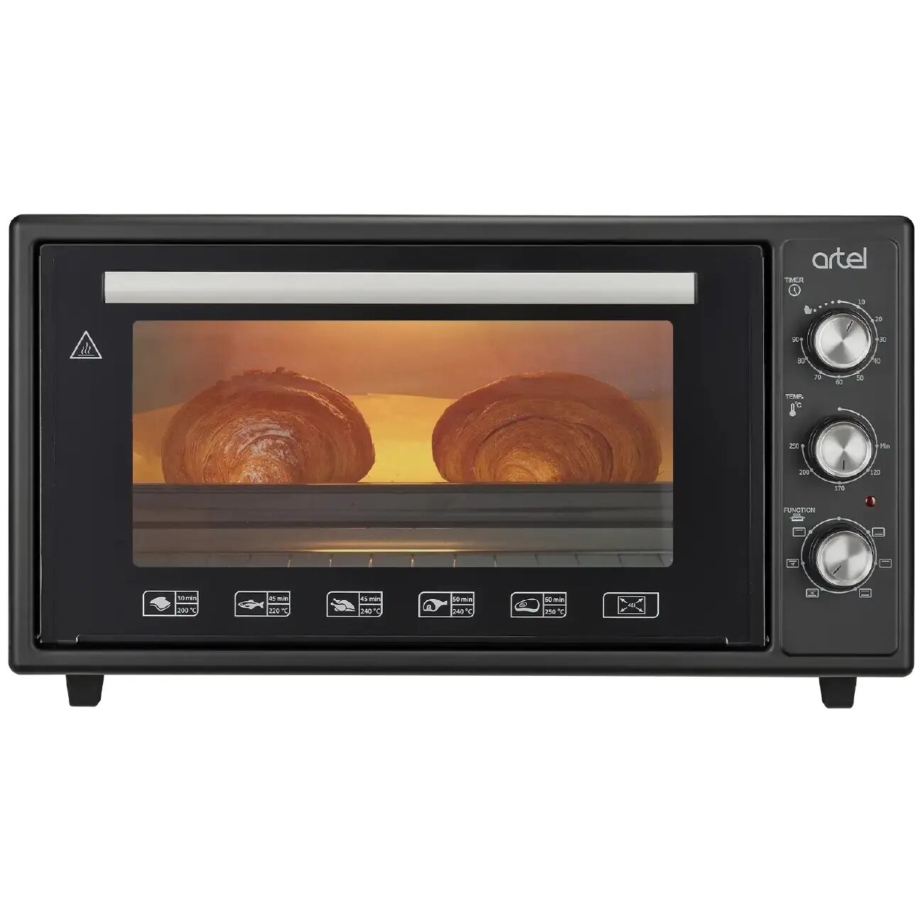 Мини печь ARTEL MD 4502 M Асфальт, Вес: 13 кг, Внутренняя подсветка: Есть, Высота: 33 см