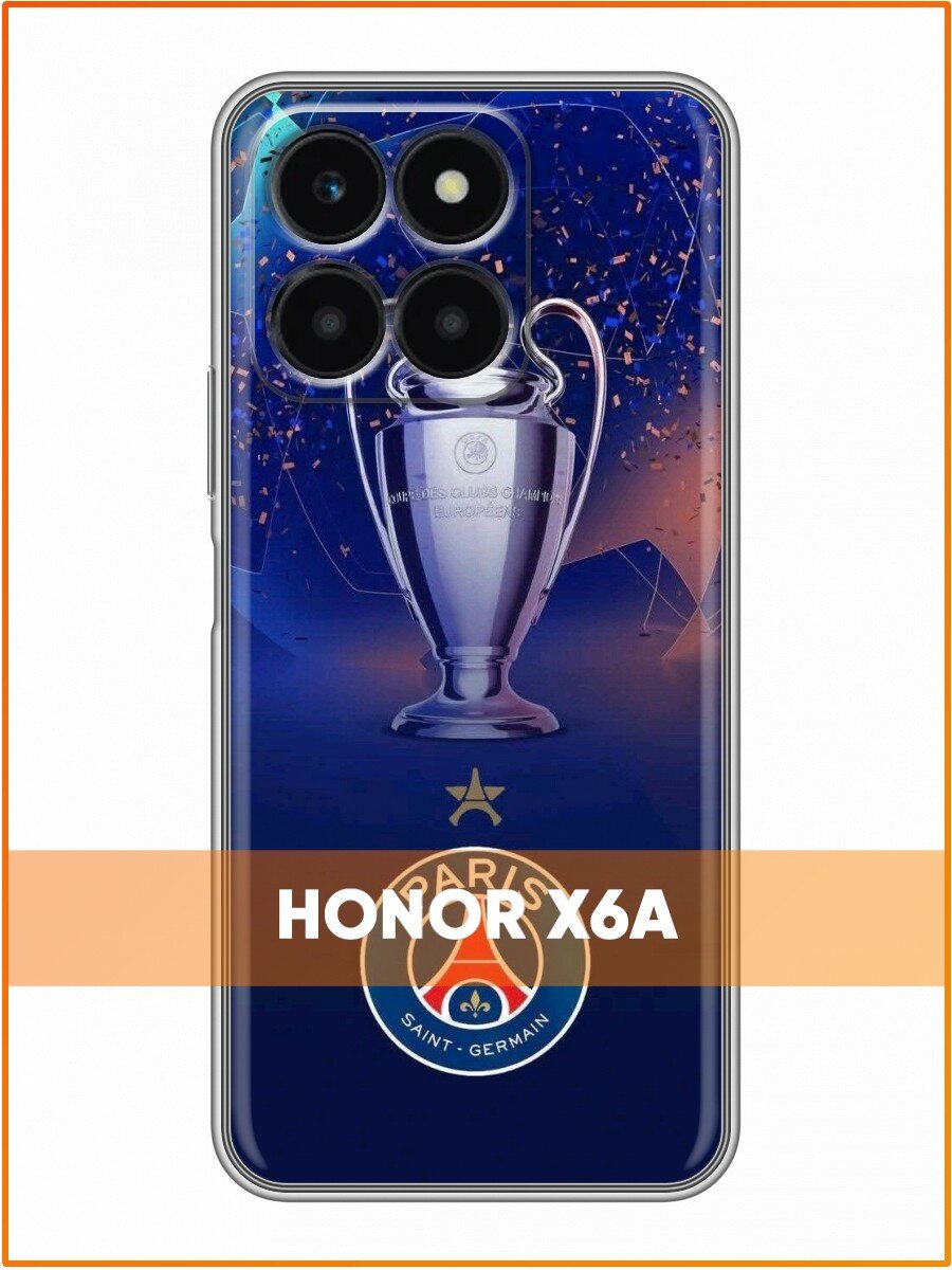 Чехол для Honor X6a с принтом для мужчин с ПСЖ (Хонор Х6а)