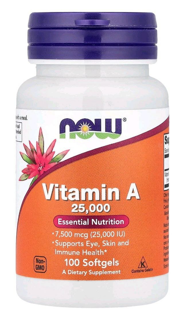 Витамин А 25 000 МЕ 100 капсул