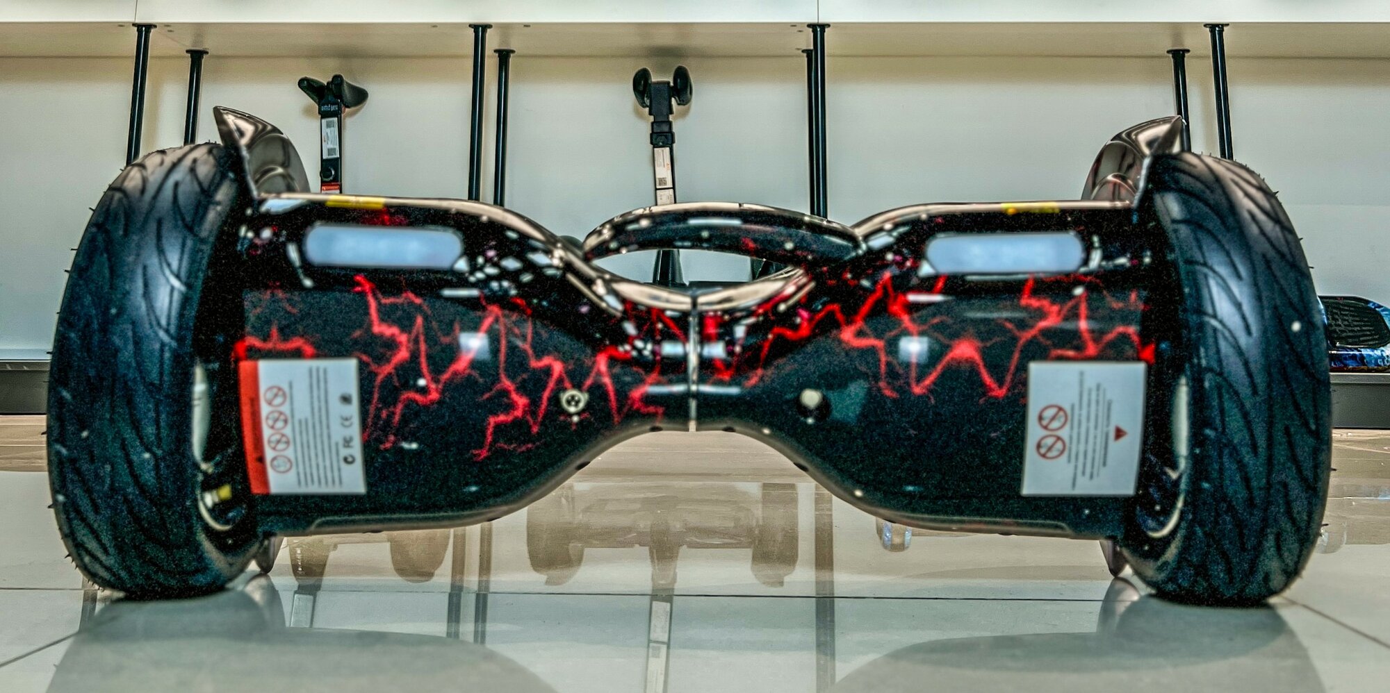 Гироскутеры Xiaomi Гироскутер Kugoo Kirin 10.5 , красные молнии.