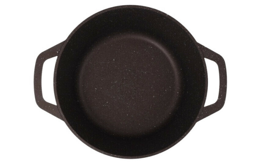 Кастрюля 6,5л со стеклянной крышкой АП (кофейный мрамор) — фото 1