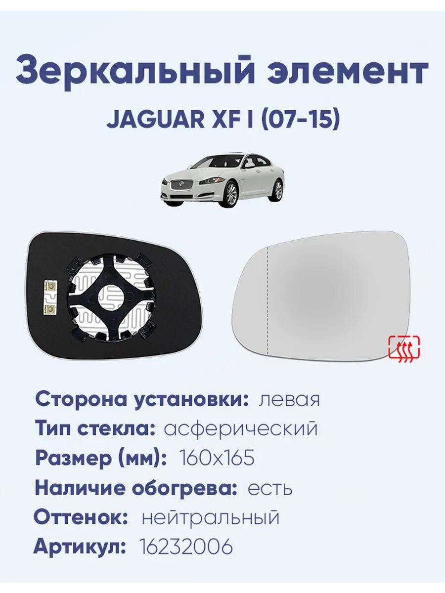 Зеркальный элемент левый JAGUAR XF I (07-15)A46880706
