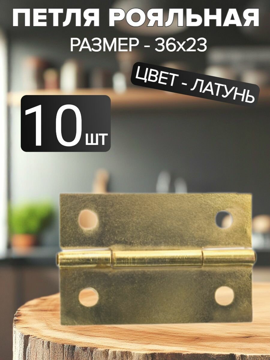 Петли мебельные карточная 36х23 05мм латунь( 10 шт. )