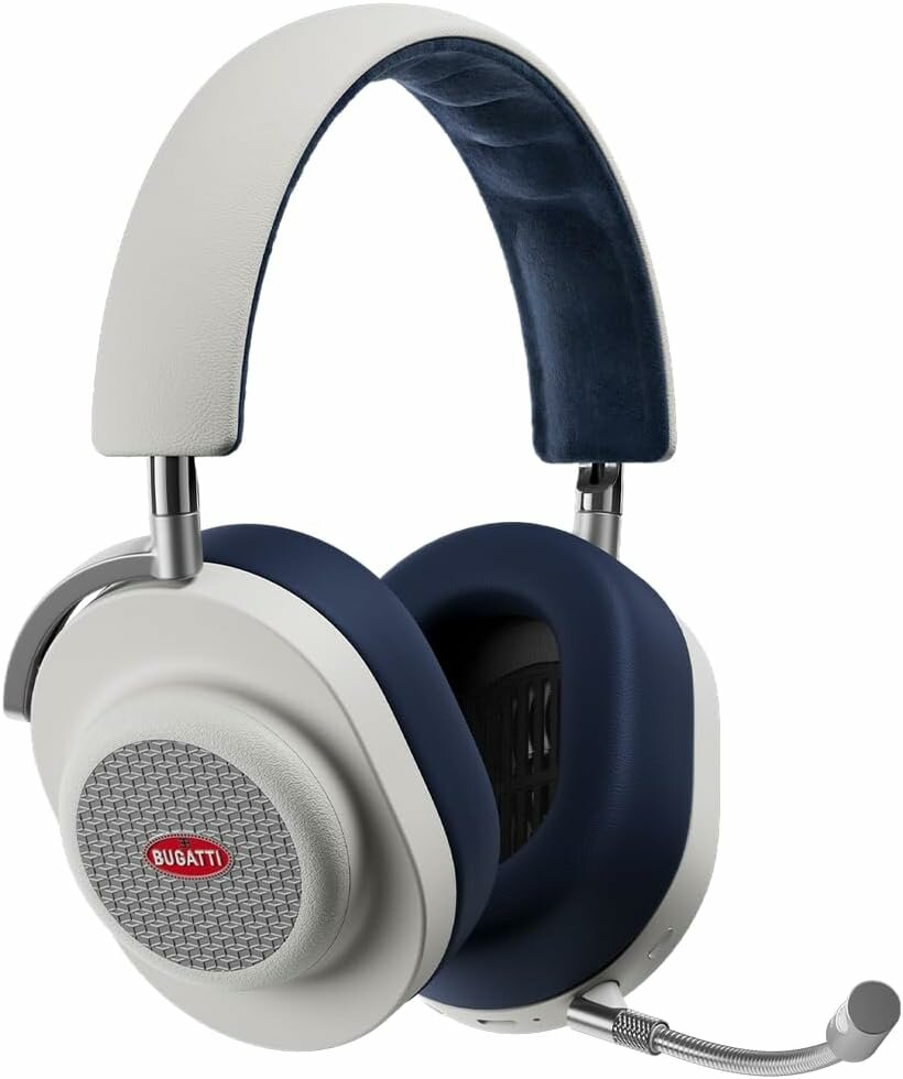 Наушники MASTER & DYNAMIC Bugatti MG20 MG20-WH/BL, игровые, белый/синий