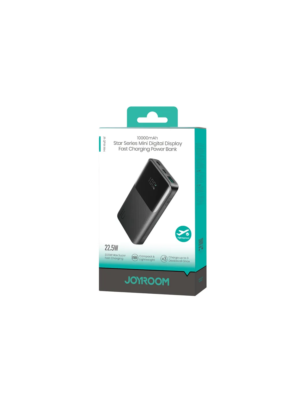 Портативный аккумулятор Joyroom JR-QP191, 10000 mAh, поддержка быстрой зарядки