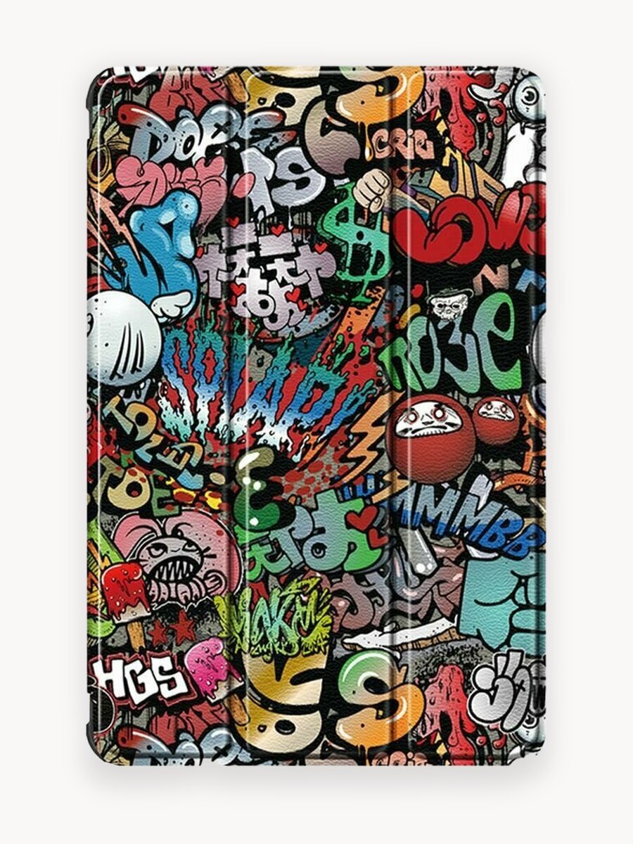 Чехол для iPad Air 2025, 2024 (11'), Air 5 2022, Air 4 2020 (10.9') с магнитом, с рисунком граффити