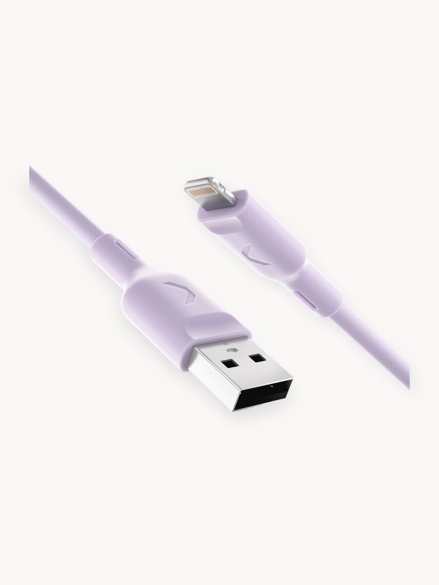 Кабель COMMO Jelly USB Type-A - Lightning MFI, 1,2 м Лавандовый