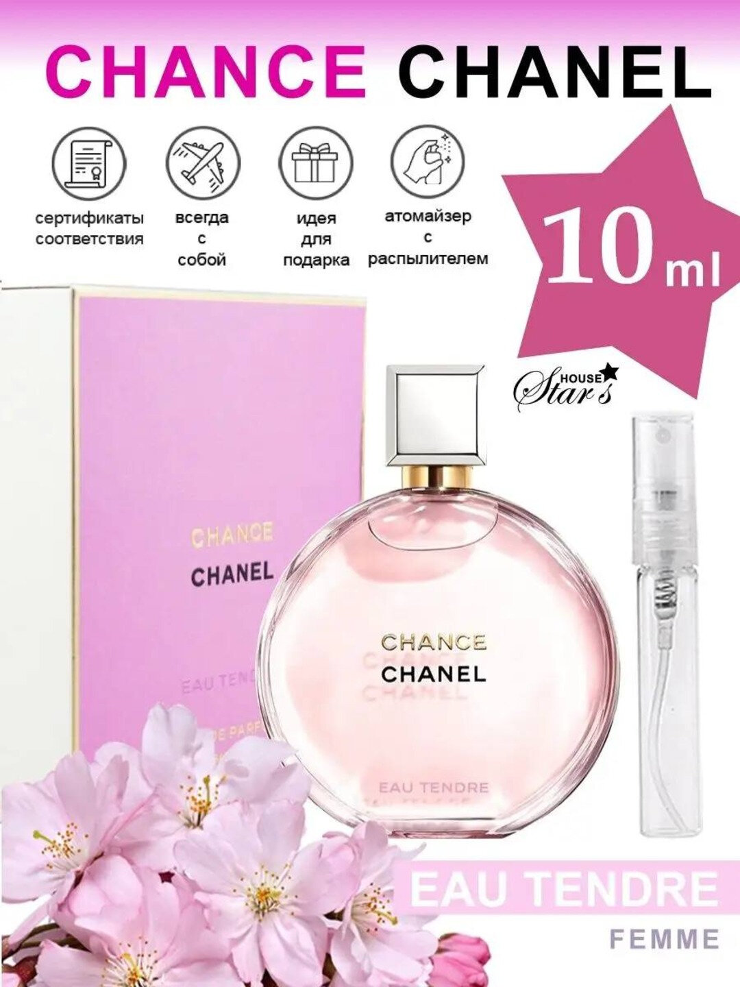 Парфюмерная вода для женщин Chanel Chance Eau Tendre - 3 мл