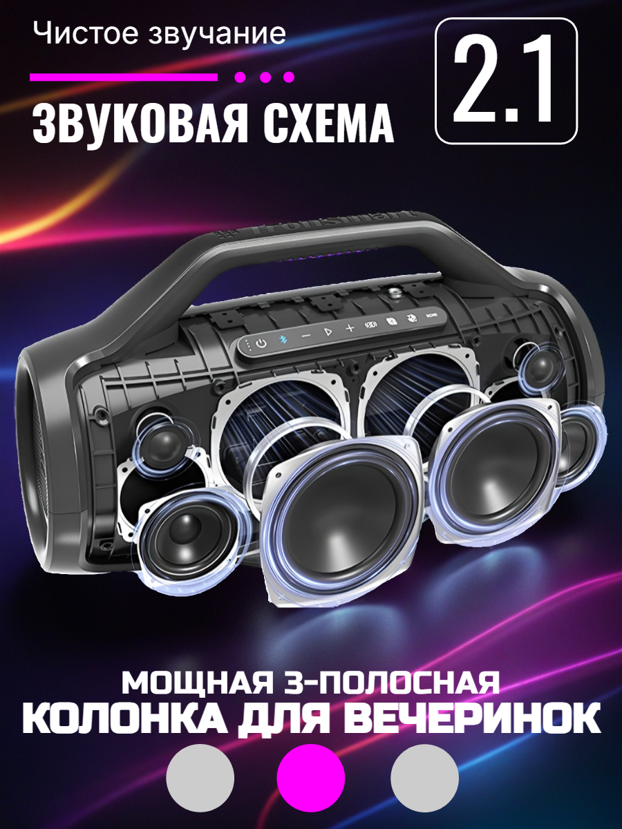 Портативная колонка Tronsmart Bang Max 130W, трехполосная, влагозащита IPX6 (черный) 12 мес. гарантия — фото 1