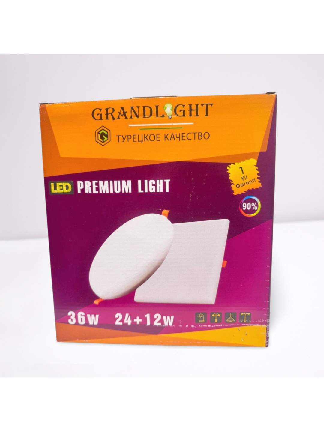 Свет-к "GRAND LIGHT" 36W 6500K (вн. квадрат) акрил