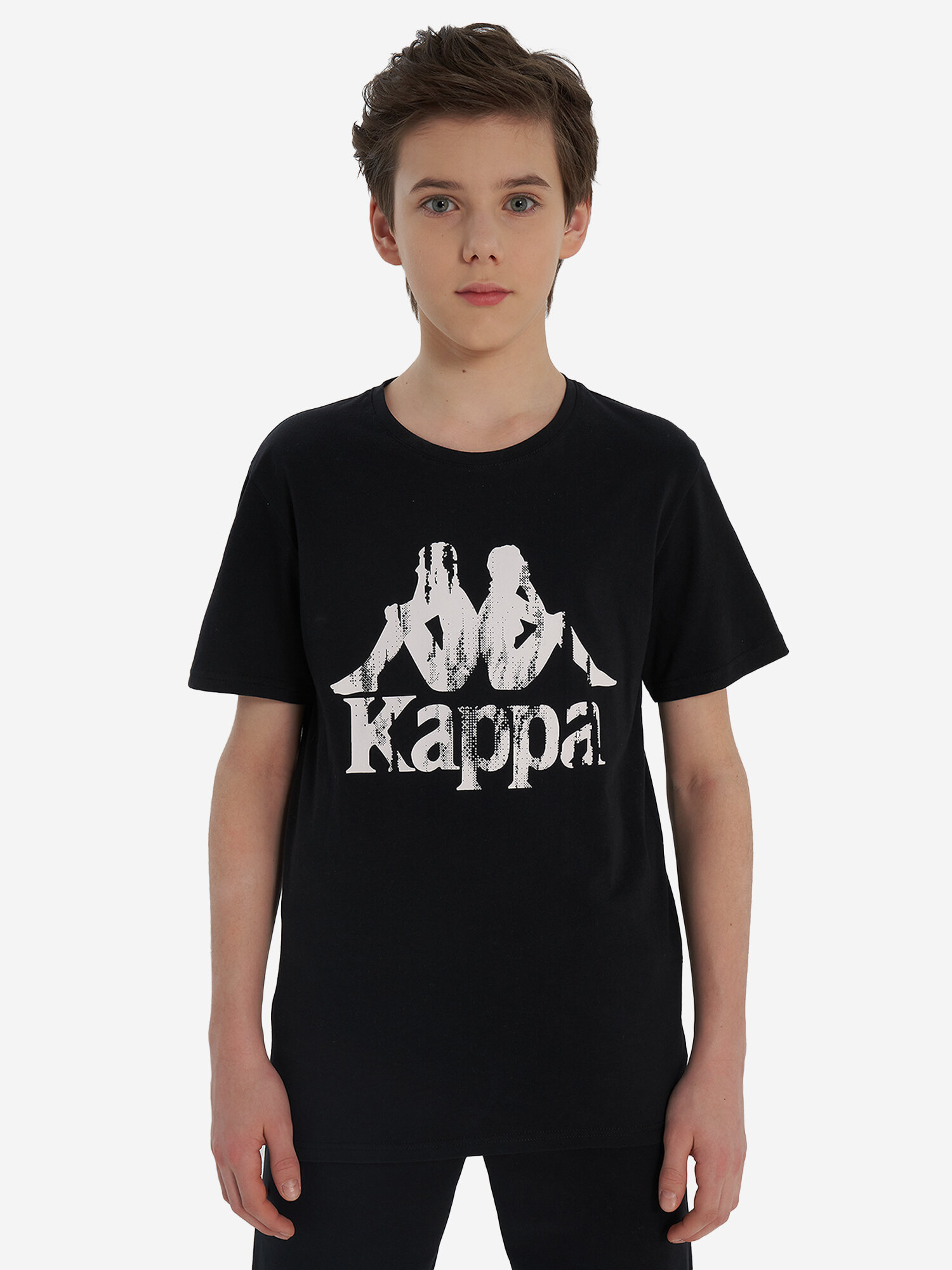 Футболка Kappa, размер 158-164, черный — фото 1