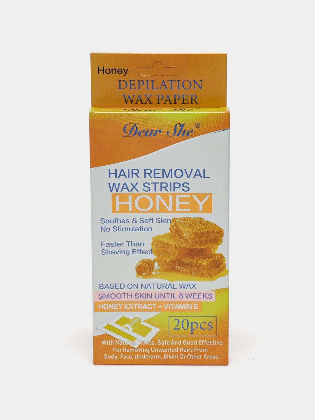 Лента для депиляции, восковые пластины, для ухода за телом, 20 шт