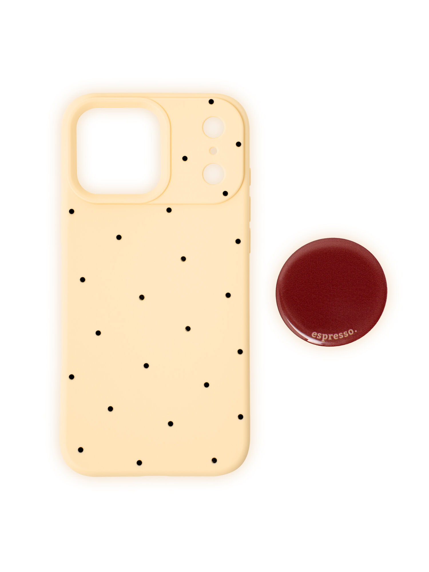 Чехол на Айфон 17 Про Макс (iPhone 17 Pro Max) со съемной подставкой, желтый — фото 1