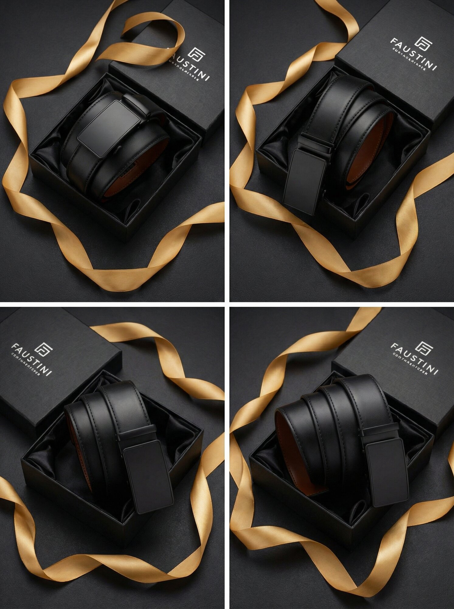 Ремень FAUSTINI для мужчин и женщин, размер 120, черный — фото 1