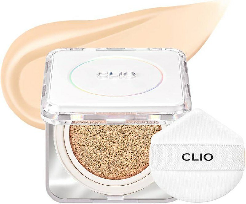 CLIO Kill Cover Mesh Glow Cushion, стойкий тональный кушон с SPF50+ PA++++, для ровного тона