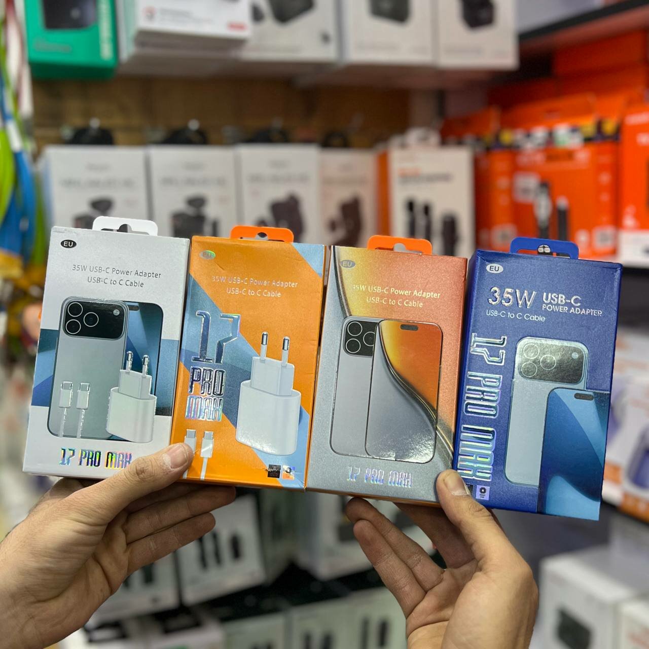 Сетевое зарядное устройство 35W USB-C с кабелем USB-C – USB-C, EU вилка