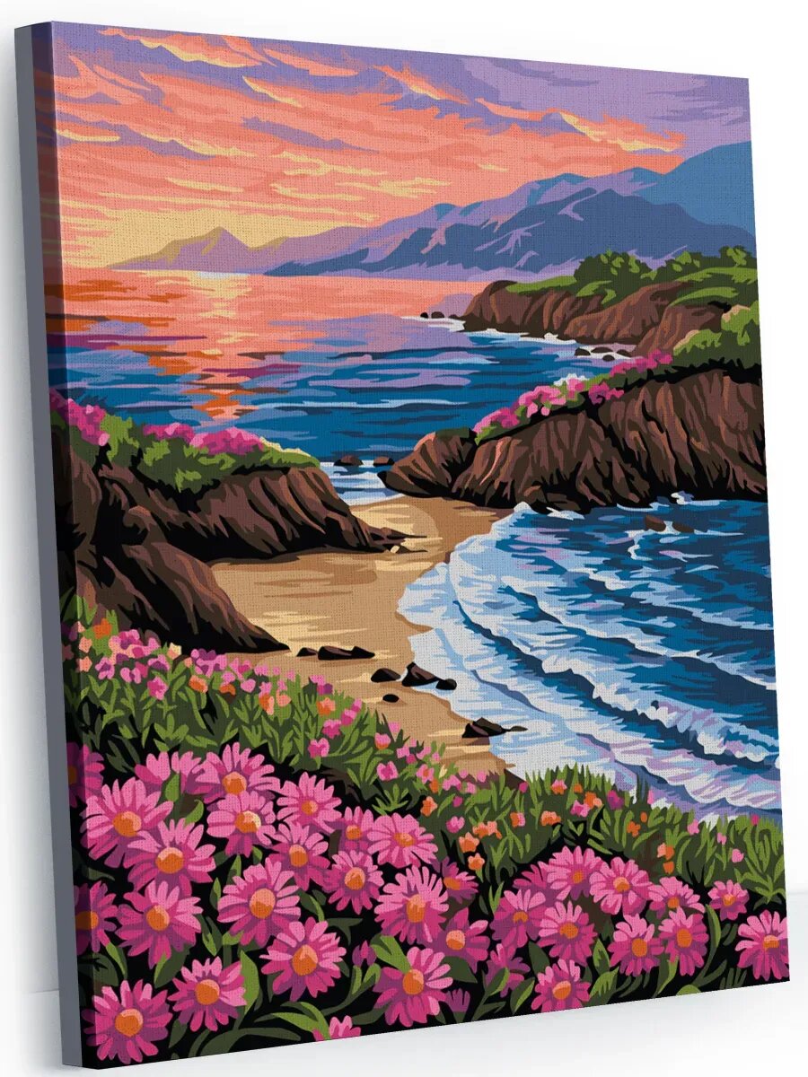 Морское побережье Картина по номерам на холсте 40х50 см