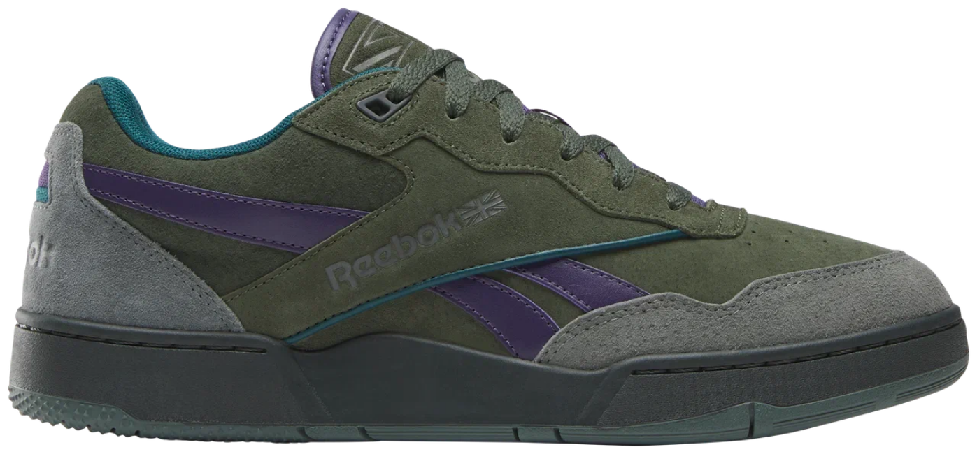 Кроссовки Reebok BB 4000 II, размер 11 US, серый/зеленый/фиолетовый
