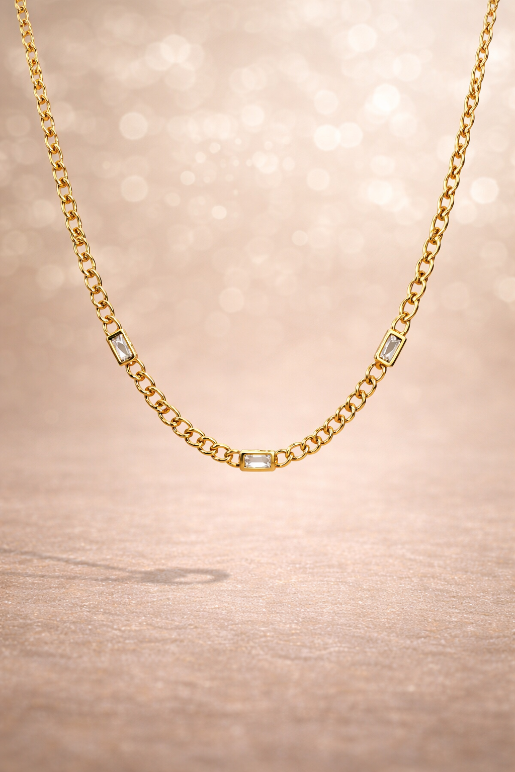 Цепь, 1 шт., длина 40 см, золотистый — фото 1