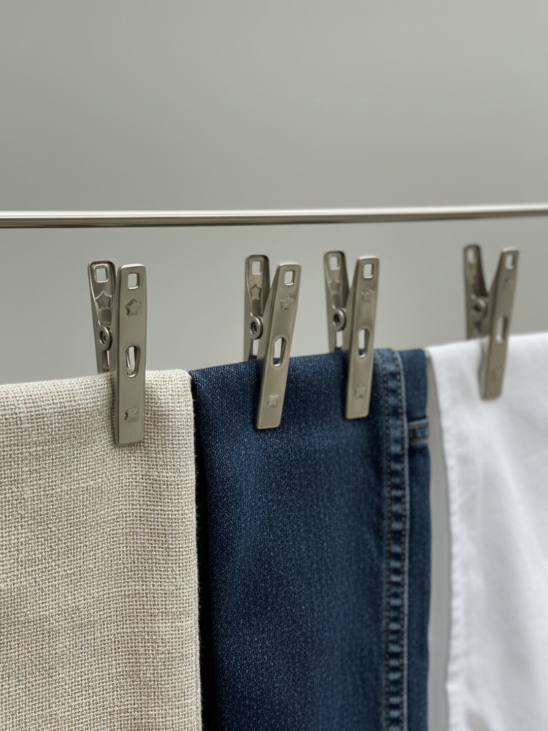 Металлические прищепки для одежды, нержавеющая сталь, для развешивания одежды (20 штук)