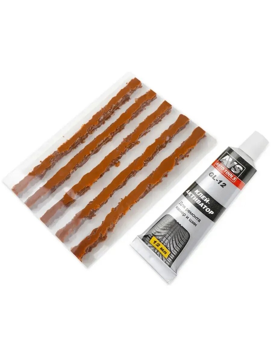 Комплект для ремонта шин с клеем и жгутами