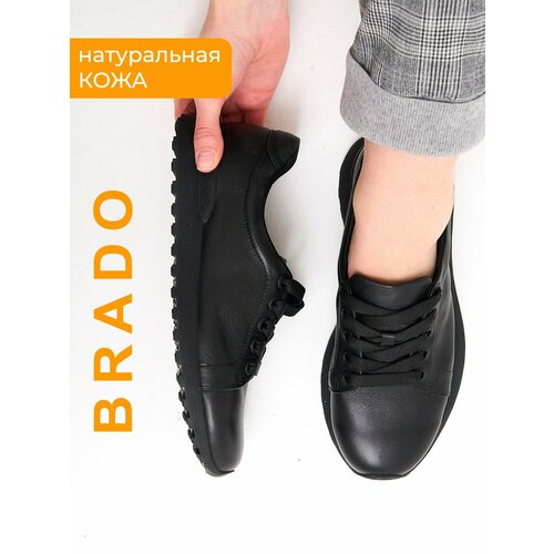 фото Полуботинки дезерты brado натуральная кожа, размер 38, черный