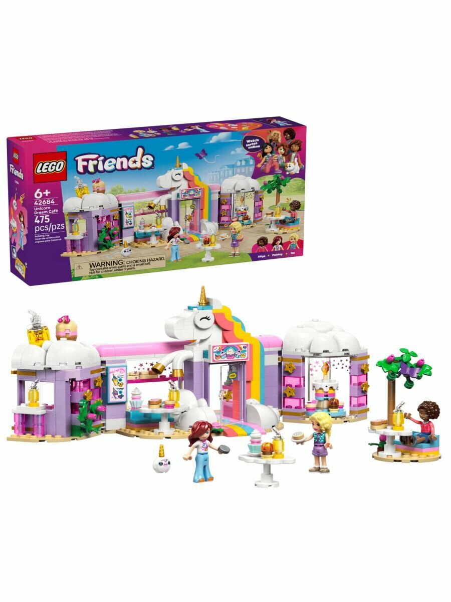 42684 Пластиковый Конструктор Lego Friends 42684 Heartlake City Unicorn Dream Cafe Кафе Мечты Единорог
