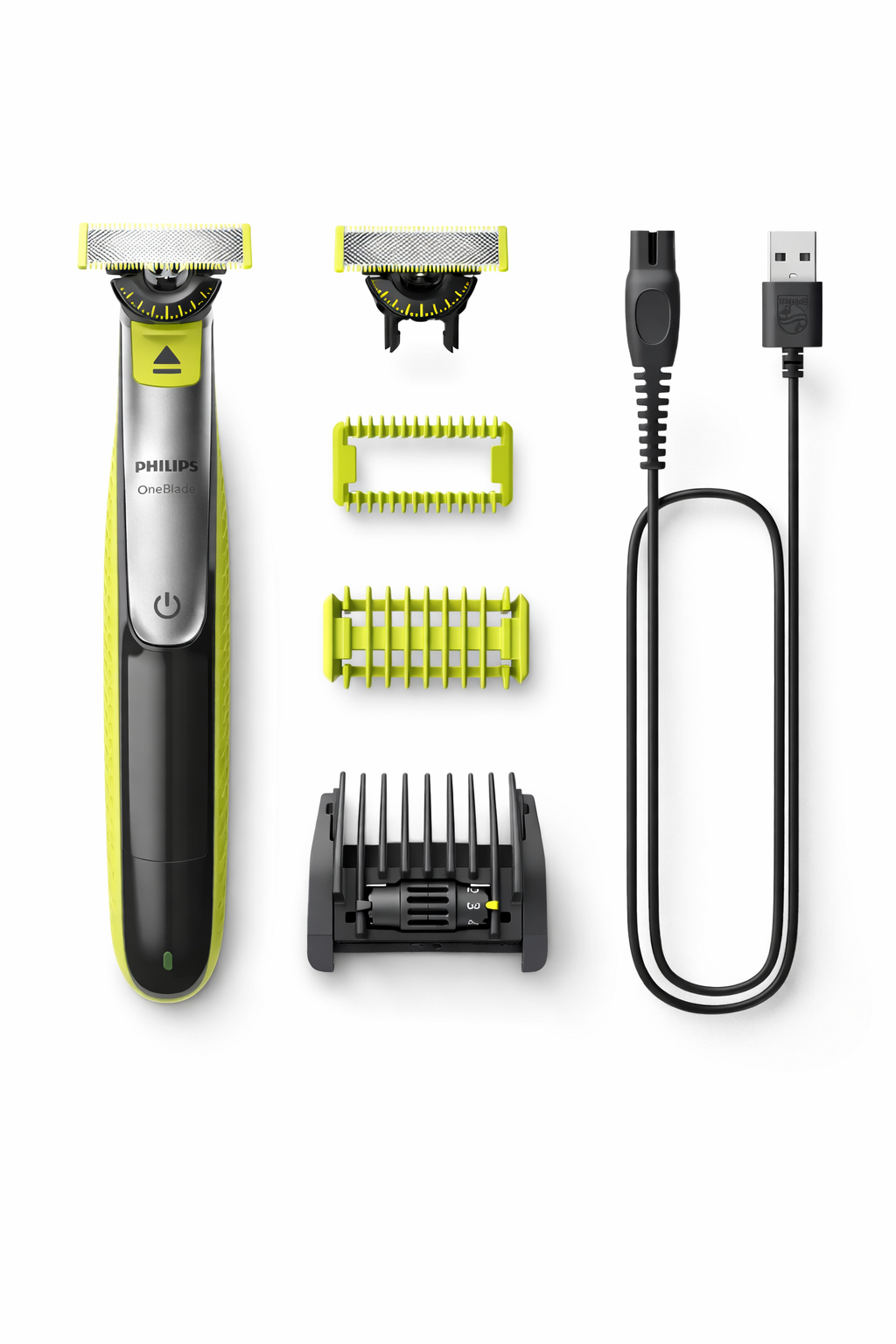 Триммер для бороды Philips "OneBlade" QP2834, нержавеющая сталь, автономное питание